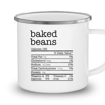 Baked Beans Nutrition Facts Funny Thanksgiving Christmas Camping Mug - Seseable