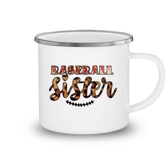 Baseball Sister Leopard Great Plaid Gifts Camping Mug - Seseable