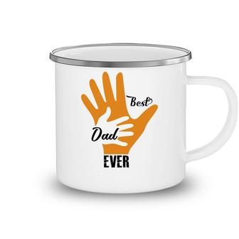 Best Dad Ever Orange Fingers Dad Day Fathers Day Camping Mug - Seseable