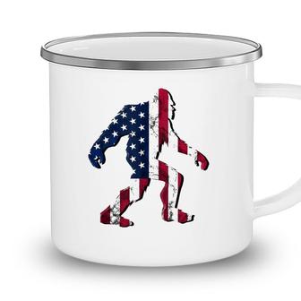Bigfoot Flag - American Usa Flag Patriotic 4Th Of July Funny Camping Mug - Seseable