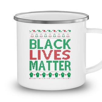 Black Lives Matter Ugly Christmas Gift Camping Mug - Seseable
