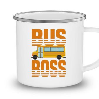 Bus Boss Funny Big Yellow School Bus Driver Camping Mug - Seseable