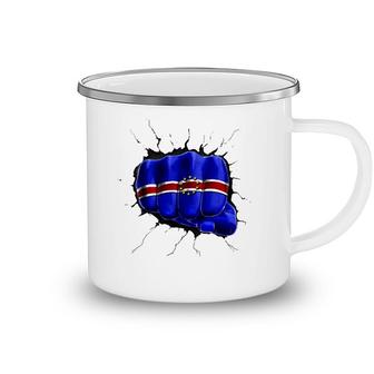 Cape Verde Flag Cape Verdean Flag Fist Gift Camping Mug | Mazezy