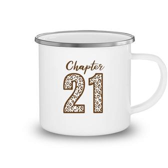 Chapter 21 21St Birthday Orange Leopard Camping Mug - Seseable