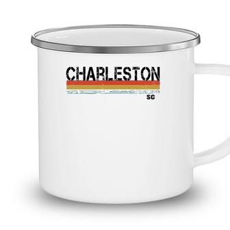 Charleston Vintage Retro Stripes Camping Mug - Seseable
