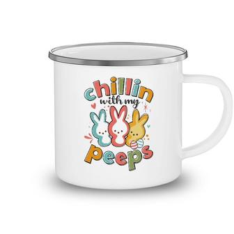 Chillin With My Peeps Bunny Easter Day Camping Mug | Mazezy