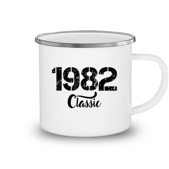 Classic 1982 40Th Birthday 1982 Vintage Black Camping Mug - Seseable