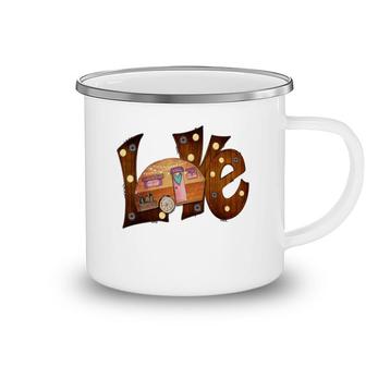 Colorful Love Camping Adventure Camp Life Custom Camping Mug - Seseable