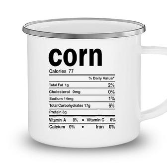Corn Nutrition Facts Funny Thanksgiving Christmas Food Camping Mug - Seseable