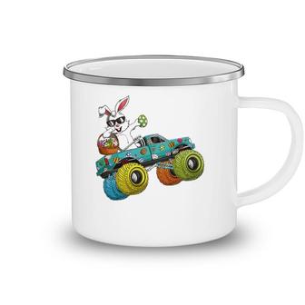 Dabbing Bunny Happy Easter Monster Truck Lovers Kids Boys Camping Mug | Mazezy