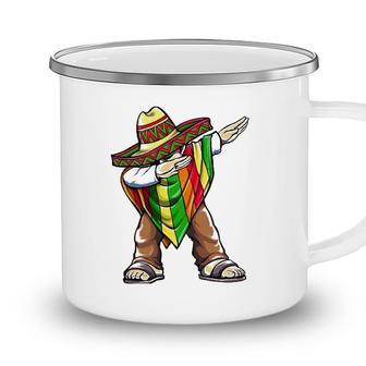 Dabbing Mexican Poncho Cinco De Mayo Camping Mug - Seseable