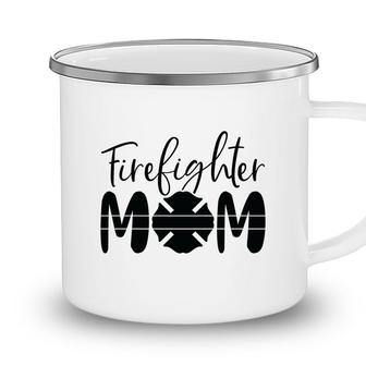 Firefighter Mom Full Black Graphic Meaningful Camping Mug - Seseable