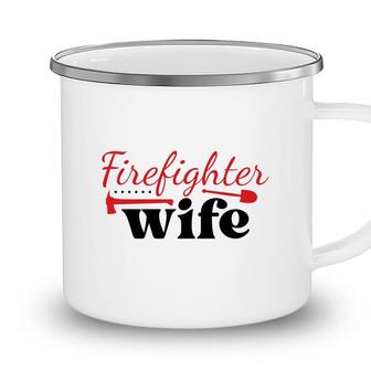 Firefighter Wife Red Firefighter Graphic Meaningful Camping Mug - Seseable