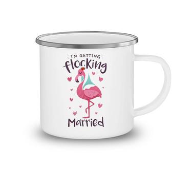 Flamingo Bride Flocking Married Matching Bachelorette Party Camping Mug | Mazezy