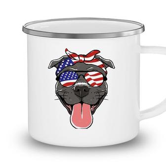 Fourth Of July Dog Lovers Patriotic Pup For Men Women Kids Camping Mug - Seseable