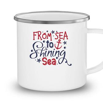 From Sea To Shining Sea 4Th Of July Usa Independence Day Camping Mug - Seseable