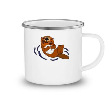 Funny Sea Otter Volleyball Lovers Gift Camping Mug | Mazezy