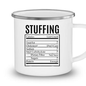 Funny Stuffing Nutrition Facts Label Thanksgiving Christmas Camping Mug - Seseable