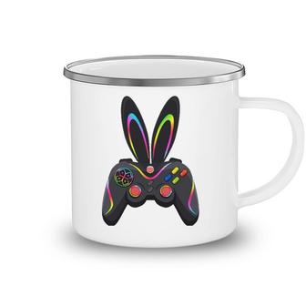 Gaming Controller With Bunny Ears Funny Easter Video Game Camping Mug | Mazezy