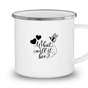 Gender Reveal What Will It Bee Black Baby Gender Reveal Party Camping Mug - Seseable