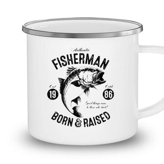 Gift For 35 Years Old Fisherman Fishing 1986 35Th Birthday Camping Mug - Seseable