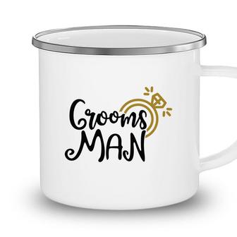 Groom Bachelor Party Grooms Man Black Camping Mug - Seseable