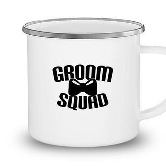 Groom Squad Groom Bachelor Party Black Camping Mug - Seseable