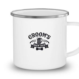 Grooms Brew Crew Groom Bachelor Party Great Camping Mug - Seseable