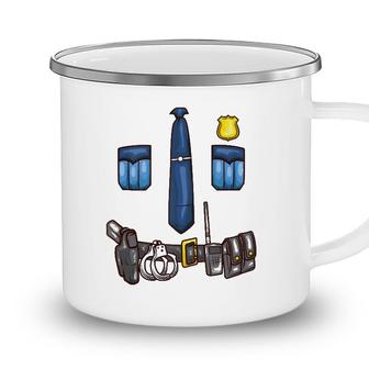Halloween Police Officer Law Enforcement Costume Funny Humor Camping Mug - Seseable