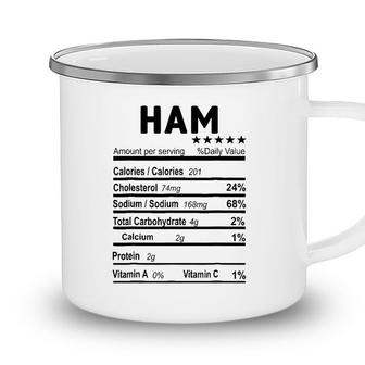 Ham Nutrition Facts 2021 Thanksgiving Christmas Food Gift Camping Mug - Seseable
