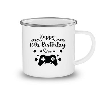 Happy 16Th Birthday Son Black Video Game Camping Mug - Seseable