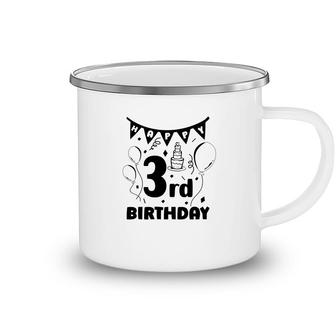 Happy 3Rd Birthday And A Memorable Party With Friends Camping Mug - Seseable