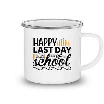 Happy Last Day Of School Bye Bye Books And Pens Camping Mug - Seseable