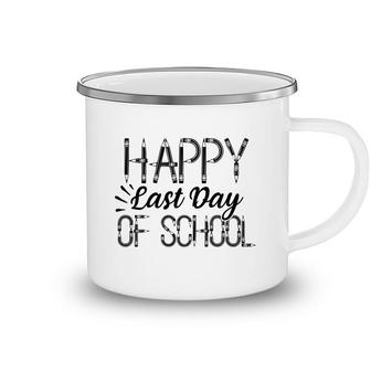 Happy Last Day Of School With Familiar Pens And Books Camping Mug - Seseable