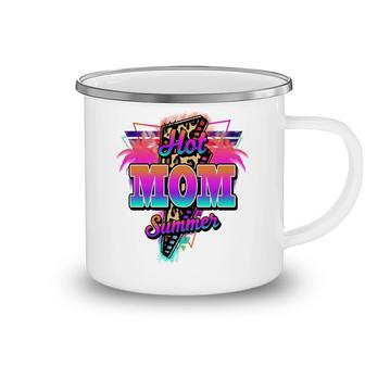 Hot Mom Summer Retro Summer Beach Camping Mug - Seseable