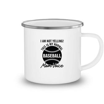 I Am Not Yelling This My Normal Black Graphic Camping Mug - Seseable