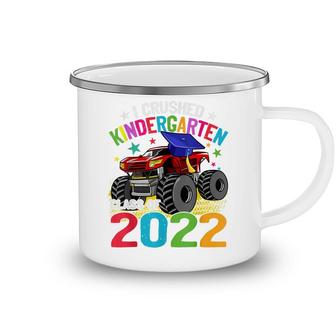 I Crushed Kindergarten Monster Truck Graduation 2022 Camping Mug - Seseable