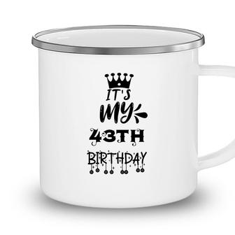 Its My 43Th Birthday 1979 Black King Queen Camping Mug - Seseable