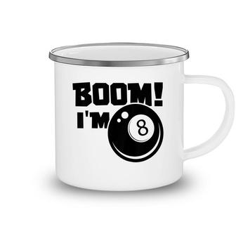 Kids Boom I Am 8 8-Ball Pool Billiard 8Th Birthday Camping Mug - Seseable