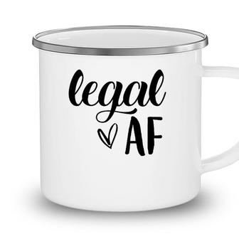 Legal Af 21St Birthday Te 21 Years Old Birthday Queen Camping Mug - Seseable
