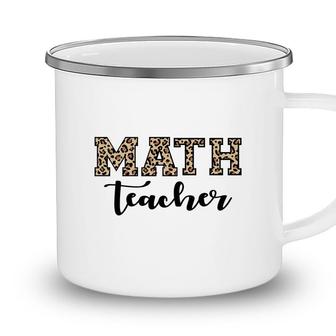 Leopard Math Teacher Funny Awesome Cool Decoration Camping Mug - Seseable