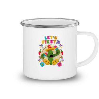 Lets Fiesta Catus Decoration Gift For Human Camping Mug - Seseable