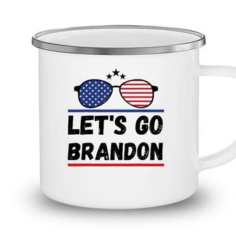 Lets Go Brandon Joe Biden Chant Impeach Biden Costume American Flag Sunglasses Camping Mug - Seseable