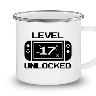 Level 17 Black Gamer 17Th Birthday Great Camping Mug - Seseable