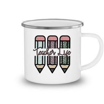 Life Of Teachers Are Associated With Pens And Books Camping Mug - Seseable