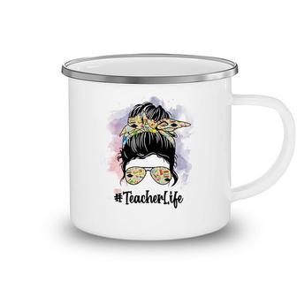 Life With Useful And Interesting Knowledge Is A Teacher Life Camping Mug - Seseable