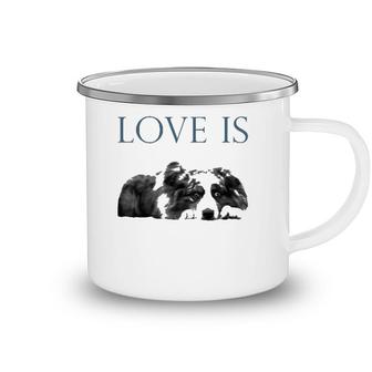Love Is Aussi Australian Shepherd Camping Mug | Mazezy