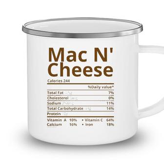 Mac N Cheese Nutrition Facts Matching Thanksgiving Christmas Camping Mug - Seseable