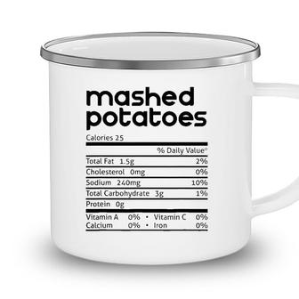 Mashed Potato Nutrition Facts Funny Thanksgiving Christmas Camping Mug - Seseable