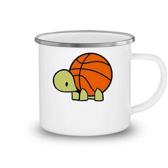 Max Turtle Loves Basketball I Baller Turtles Team Camping Mug | Mazezy